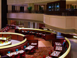 Circular dining balcony architecture plant - open ceiling free wallpaper