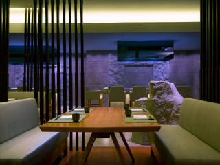 Table vase stone wall wooden - ambient lighting free wallpaper