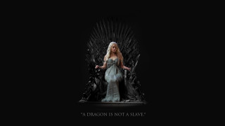 Woman white dress iron throne - game free wallpaper