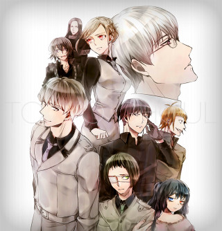 Black white group formal suits - different hair color and hair free wallpaper