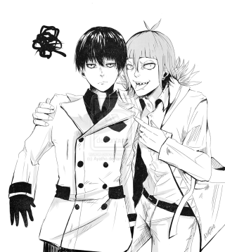 Anime couple hugging arms around 2 - a spider free wallpaper