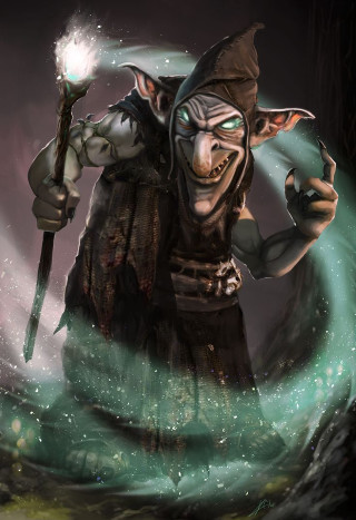 Troll saber glowing orb fantasy - light free wallpaper for mobile