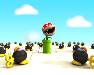 Cartoon character field balls monster - blender free wallpaper