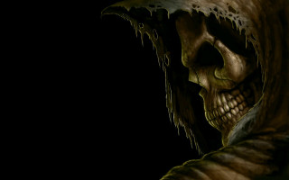 Creepy alien large head dark - a large mouth free wallpaper