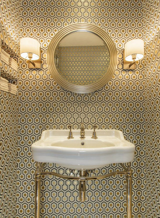 Bathroom mirror gold frame artdeco - art deco free wallpaper for mobile