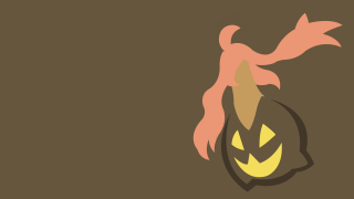 Cartoon character pink hair pumpkin - spooky free wallpaper