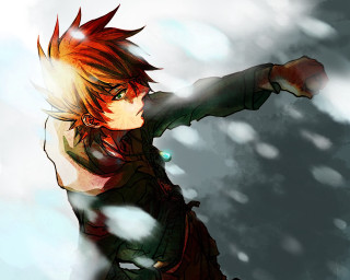 Man sword sky clouds snow - cloud and snow free wallpaper