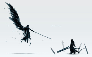 Sword bird person flying over - over them free wallpaper