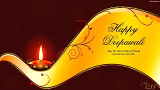 Diwali happy greeting candle dark - decorative free wallpaper