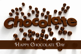 Chocolate happy card heart balls - free holidays wallpaper