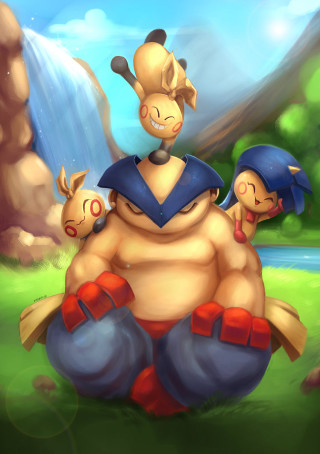 Cartoon character dog bird sitting - splash art free wallpaper for mobile