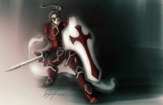 Man sword demon knee drawing - his knee free wallpaper