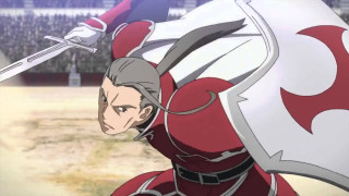 Man red white outfit sword 4 - outfit holding free wallpaper for desktop