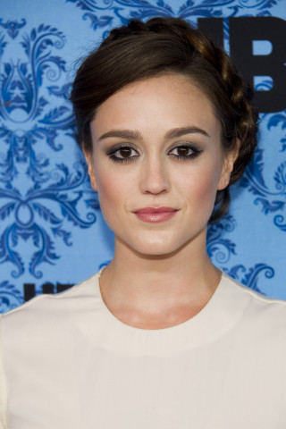 Woman braid white dress blue - a braid free wallpaper