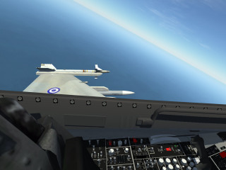 Space shuttle flight planet jet - dynamic camera angle free wallpaper