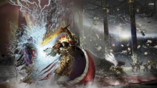 Man sword dark forest fire - warhammer free wallpaper