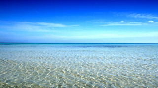 Beach clear blue sky boat - free beach wallpaper