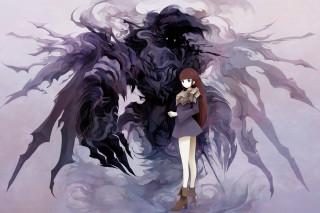 Woman giant black monster creature - creature free wallpaper