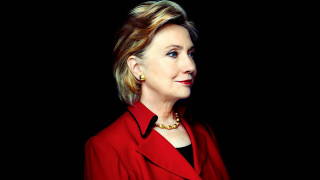 Woman red coat necklace black - annie leibovitz free wallpaper