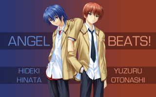 Angel beats blue hair red - different language free wallpaper