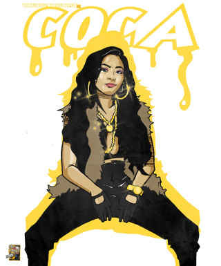 Woman stool yellow background goga - a stool free wallpaper for mobile