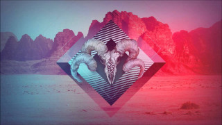 Mountain ram range background nature - synthwave free wallpaper