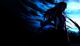 Man long hair dark sky - a blue sky behind free wallpaper