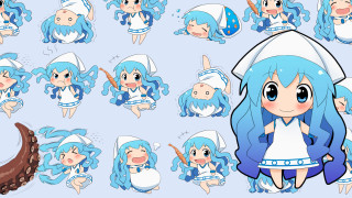 Cartoon character blue hair poses - a cow free wallpaper