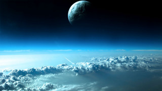 Earth space shuttle clouds moon 4 - a view of the earth free wallpaper