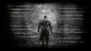 Man black suit sword poem - dark soul free wallpaper