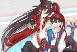Anime couple bench sword pirate - alvan fisher free wallpaper
