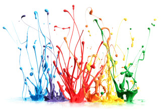Paint splatter colors shapes group - different color and shapes free wallpaper
