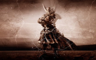 Man costume field lightning clouds - a costume free wallpaper