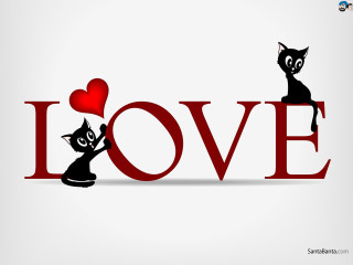 Cats love heart black fur - anthony devas free wallpaper for desktop