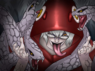 Demon honeycomb red skin sharp - his tongue free wallpaper