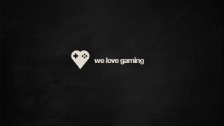 Black background white heart gaming - video game free wallpaper