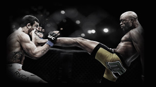 Two men cage fighting boxing - ring free wallpaper
