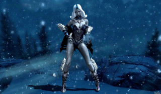 Woman costume snow arms outstretched - arcane free wallpaper