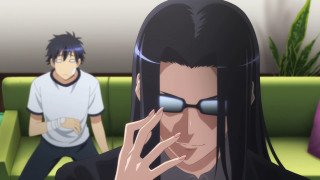 Man long black hair sunglasses - a couch next free wallpaper