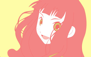 Girl red hair green eyes 3 - flat color free wallpaper