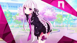Girl white hair black dress 2 - long white hair free wallpaper