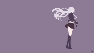 Woman black booty purple background - flowing free wallpaper