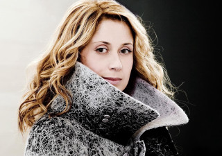 Woman long hair coat scarf - anna haifisch free wallpaper