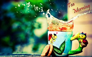 Hand coffee cup tea splash - a toy free wallpaper