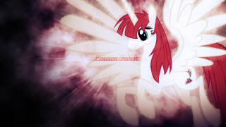 Red white pony flying through - sorry free wallpaper
