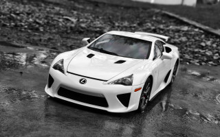 White sports car parking lot 14 - a white sports car free wallpaper
