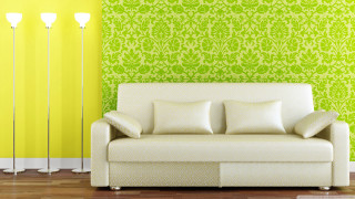 Couch green wall lamps white - a white couch free wallpaper
