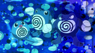 Blue white cartoon animals circles - a spiral design free wallpaper