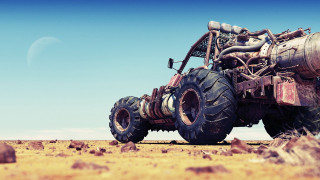 Large truck desert moon blue - hard surface free wallpaper for desktop