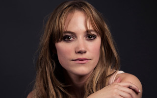 Woman longhair white shirt posing - daphne fedarb free wallpaper